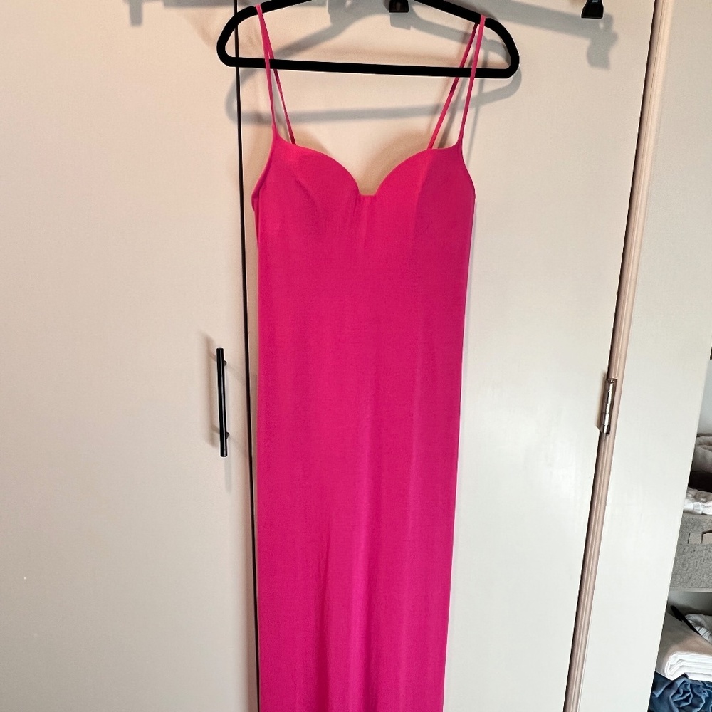 La Perla Bright Pink Long Slip Dress Size 46 (US L)